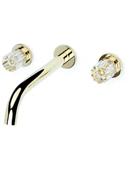 Смеситель Boheme 152-2-G-EL для раковины, встраиваемый, двухзахватный, золото