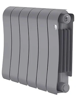Радиатор биметаллический 6 секций ROYAL THERMO ВШГ:370х480х90, 690Вт Silver Satin, НС-1683696