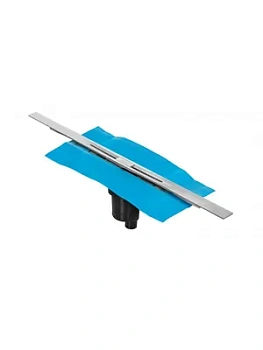 Душевой лоток BERGES 600, хром глянец, верт. выпуск S-сифон D50/105мм Н50мм, 091011