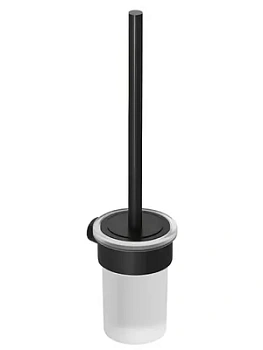 Ершик для унитаза KLUDI- настенный, черный матовый/белое матовое стекло 5897439