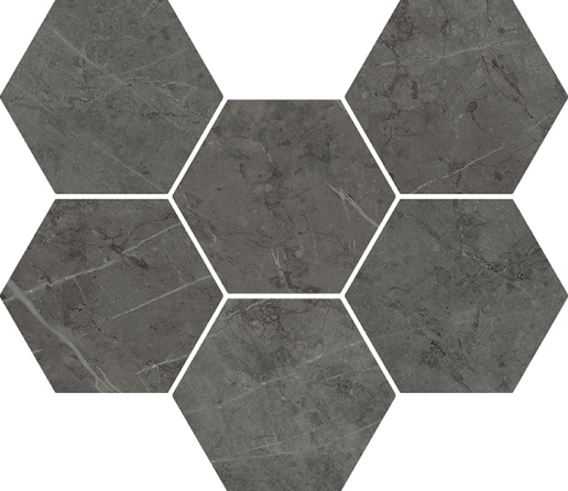 Charme Evo Antracite Mosaico Hexagon Satt 25X29