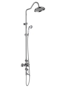 Душевая система Aquatek AQ2543CR для ванны/душа, термостат, верхний/ручной душ, цвет: хром
