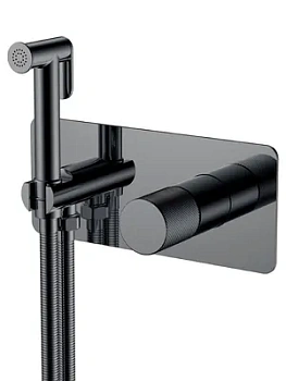 Смеситель Boheme 127-SGM.4 встраиваемый, с гиг душем, однозахв, ручка:spirale, графит гл