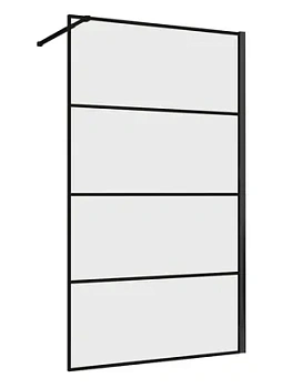 Душевая перегородка ABBER AG65100B (1000х2000) стекло 6мм прозрачное, принт/черный