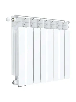 Радиатор биметаллический Rifar Ventil BVL 500 нижнее левое подключ., 8 секции, 1576 Вт, белый