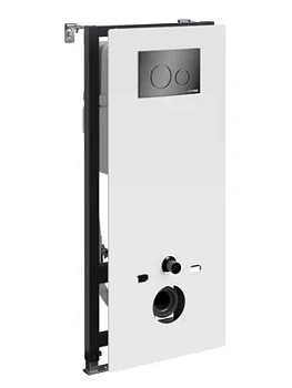 Инсталляция для унитаза WasserKRAFT с клавишей смыва, цвет:черный/белый 20TLT.010.ME.WH.PB02