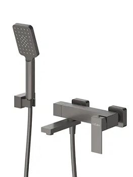 Смеситель для ванны/душа CEZARES -VD-GM однозахватный, с душевым комплектом, оружейная сталь