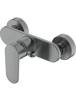 Смеситель для душа Aquatek AQ1860BGM настенный, однозахватный, без излива, сталь оружейная