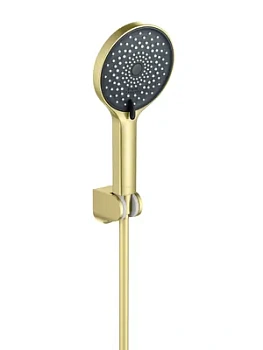 Душевой гарнитур Aquatek 3jet AQ2035BG лейка+держатель для душа, шланг ПВХ 1,5м, золото шлиф
