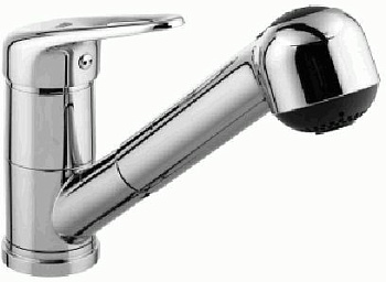 Смеситель для кухни Lemark LM4150C с вытягивающимся шлангом, хром