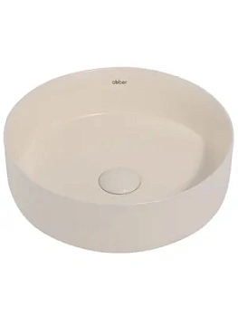 Раковина накладная ABBER d360 без отв. под смеситель и перелив,светло-беж. мат. AC2108MBE