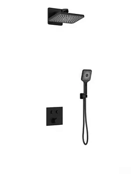 Душевая система Vincea встраиваемая,термостат.,верхний и ручной душ,черный VSFW-421I4MB