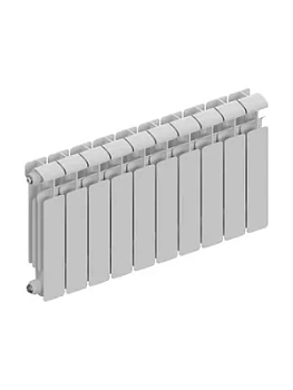 Радиатор алюминиевый RIFAR 350 (415х810х90) 10 секций, 1300 Вт, бок.подкл. белый