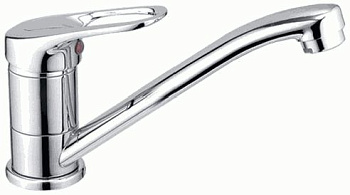 Смеситель Ledeme Н37 для кухни, однозахватный, поворотный излив, хром L4537