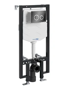 Инсталляция для унитаза WasserKRAFT с клавишей смыва, цвет: черный 56TLT.010.ME.PB01