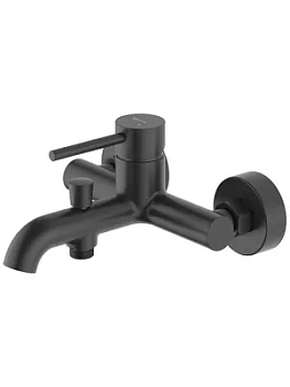 Смеситель для ванны/душа Aquatek AQ1340MB настенный, однозахв., излив 196мм, черный матовый