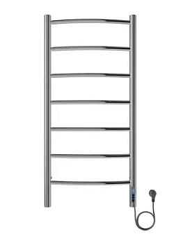 Полотенцесушитель электрический toHit 7 (400х900мм) 115Вт, нерж.сталь, кноп. панель, хром