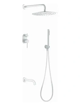 Душевая система Boheme 464-2-MW встраиваемая,верхний/ручной душ, с изливом, белый матовый