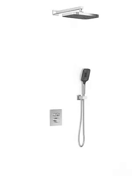 Душевая система Vincea термостатическая, с полкой, верхний и ручной душ, хром VSFW-321MT1RCH