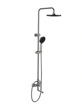 Душевая система ESKO Gun Metal ST205LGGM настенная, ручной/верх. душ, поворот. излив, графит