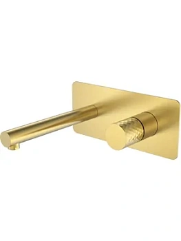 Смеситель Boheme 125-MG для раковины, встраиваемый, однозахватный, ручка:diamond, золото мат