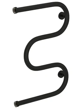 СУНЕРЖА + Полотенцесушитель 600х400 черный матовый, нак. гайка 1"