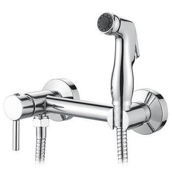 Смеситель Ledeme настенный, с гигиеническим душем, однозахватный, хром L5398-6