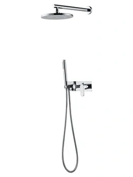 Душевая система Boheme 454-CR встраиваемая, однозахватная, верхний/ручной душ, хром
