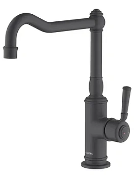 Смеситель для кухни Aquatek AQ1580MB однозахватный, поворотный излив 242мм, черный матовый