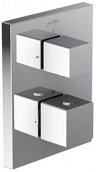 Смеситель Jacob Delafon E98733-CP/E75391-CP термостатический для ванны/душа, встраиваемый,внешн. часть