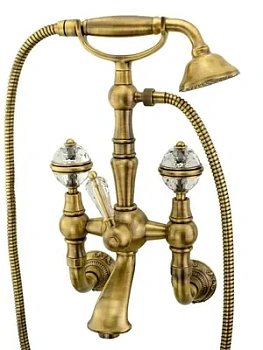 Смеситель для ванны/душа Migliore настенный, бронза/ручки Swarovski ML.CRS-3702.BR/18580