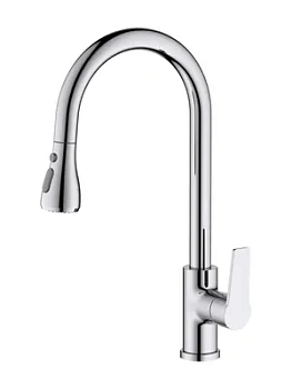 Смеситель для кухни Aquatek AQ1784CR однозахватный, с вытяжным изливом 228мм, цвет: хром