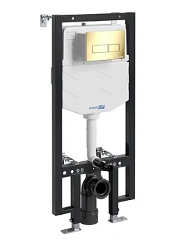 Инсталляция для унитаза WasserKRAFT с клавишей смыва, цвет: золото 56TLT.010.ME.PG03