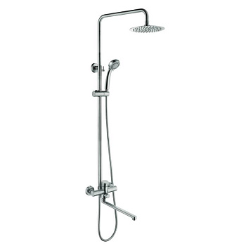 Душевая система Ledeme поворотный излив, с тропическим душем, нержавеющая сталь L72403-2