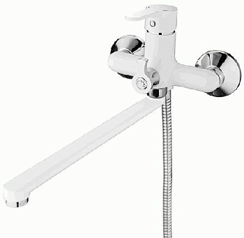Смеситель Ledeme для ванны и душа, с душевой лейкой, поворотный излив, белый L2203W