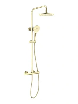 Душевая система Aquatek AQ2343BG для душа, термостат, верхний и ручной душ, золото шлиф