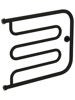 СУНЕРЖА Лира + Полотенцесушитель 500х650 черный матовый, накидная гайка 1"