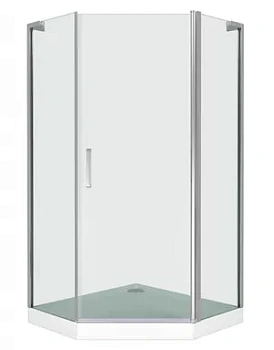 Уголок душевой GOOD DOOR BAS PNT-90-C-CH (90х90) пятиугольный, без поддона