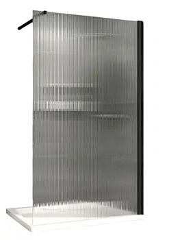 Душевая перегородка ABBER AG61091R8 (900х2000) стекло 8мм,стекло рифленое/профиль черный