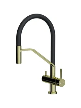 Смеситель для мойки Omoikiri LG-BL светлое золото, с краном для питьевой воды 4994546