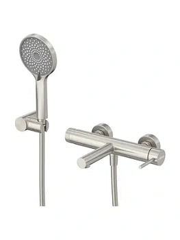 Смеситель CEZARES -VD-IN 194 мм,для ванны/душа,фиксированный излив,душевой гарнитур,сатин