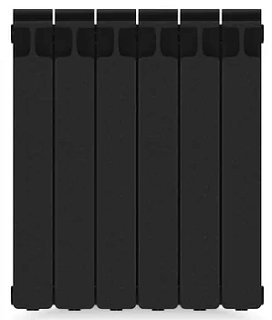 Радиатор биметаллический Rifar Ventil MVL 500 нижнее левое подкл, 6 сек, 1176 Вт, антрацит