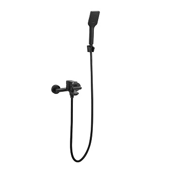 Смеситель для ванны ESKO black SB 54 настенный, однозахватный, душ. гарнитур, черный ма