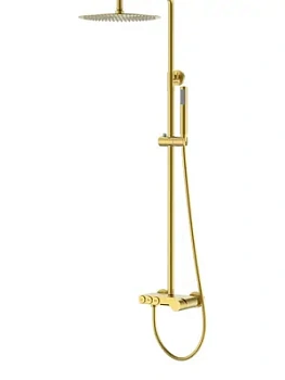 Душевая система Boheme 128-MG настенная, с изливом, верхний/ручной душ, золото матовое