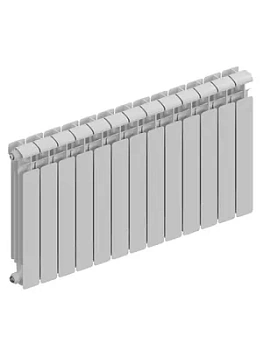 Радиатор алюминиевый RIFAR 500 (565х1053х90) 13 секций, 2145 Вт, бок.подкл. белый