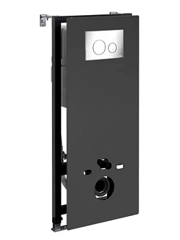 Инсталляция для унитаза WasserKRAFT с клавишей смыва, цвет: хром/черный 20TLT.010.ME.BL.CH02