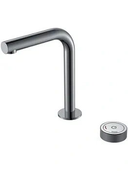 Смеситель Boheme 158-SGM для раковины, на 2 отверстия, автоматический, графит глянц