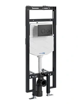 Инсталляция для унитаза WasserKRAFT с клавишей смыва, черный матовый 58TLT.010.ME.MB01