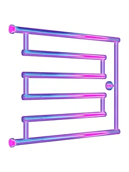 СУНЕРЖА model "L" Полотенцесушитель 500х650 нерж. сталь, ХАМЕЛЕОН верт. подкл. гайка 1"