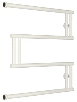 СУНЕРЖА model "M+" Полотенцесушитель 600x600 нержавеющая сталь, верт. подключение, белый